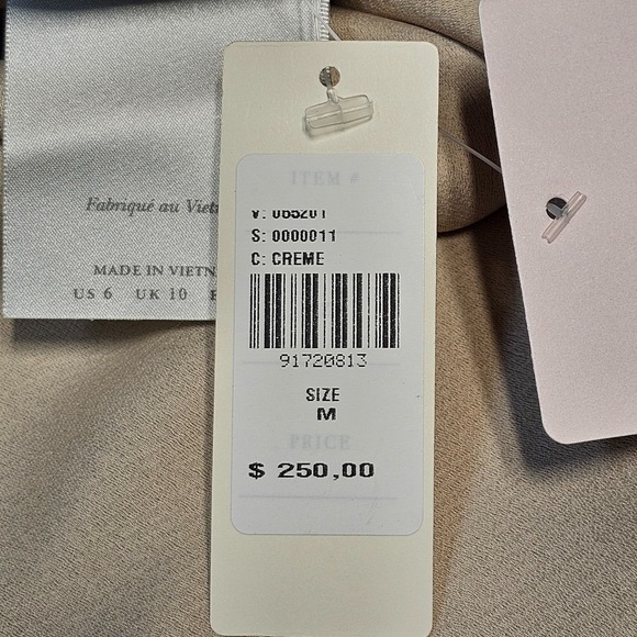 NWT BHLDN Cali Satin Charmeuse Midi Dress in "Oyster" Size Medium 6 - Picture 15 of 16